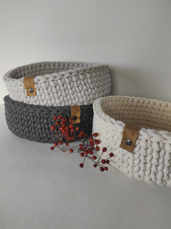 Häkelkörbe in Naturtönen